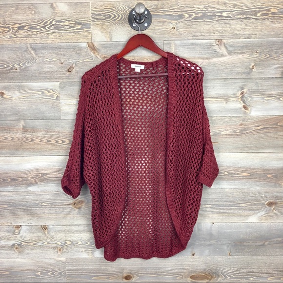 Garage Sweaters - Garage Open Knit Cocoon Cardigan Sweater